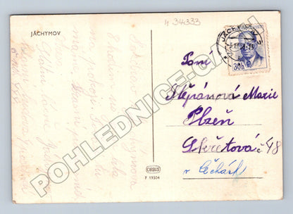 Pohlednice Jáchymov lázeňský dům 1958 (M34333)