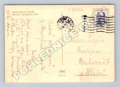 Pohlednice Mariánské Lázně Lázeňský Společenský dům 1933 (M34342)