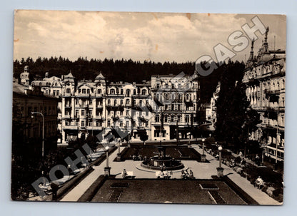Pohlednice Mariánské Lázně Stalinovo náměstí 1953 (M34347)