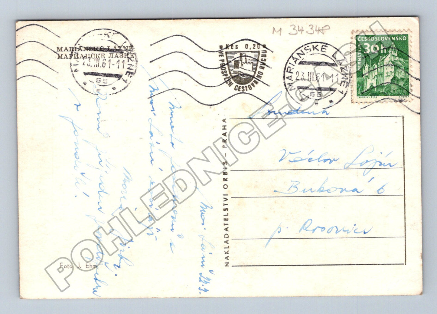 Pohlednice Mariánské Lázně panorama 1961 (M34348)