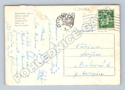 Pohlednice Mariánské Lázně celkový pohled 1942 (M34352)
