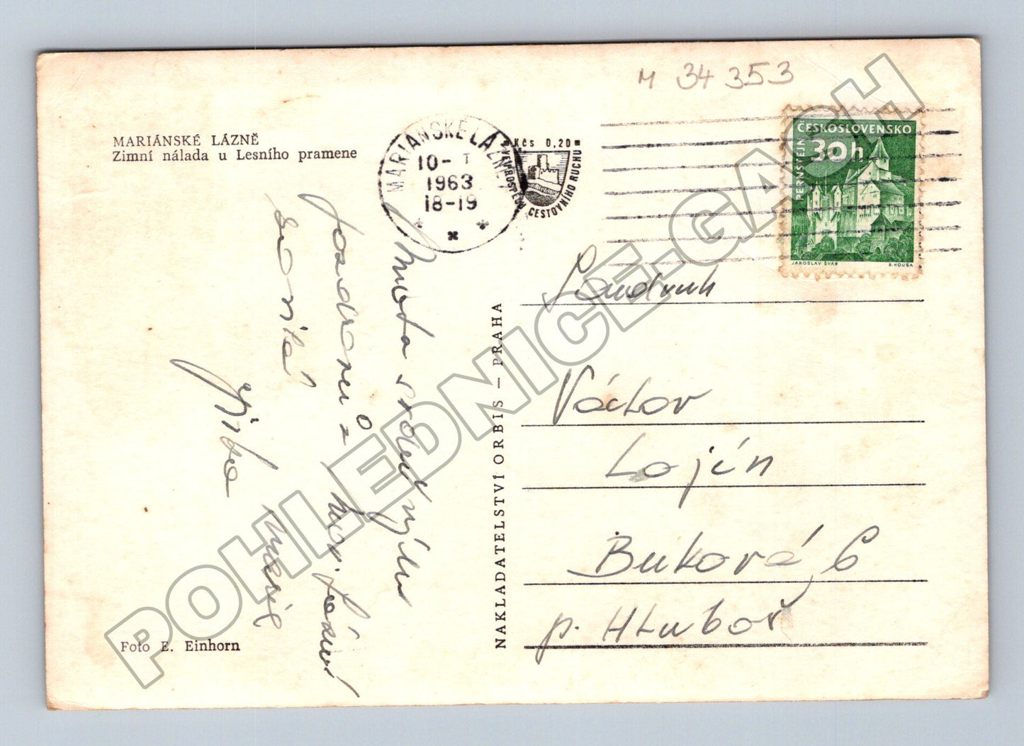Pohlednice Mariánské Lázně Lesní pramen 1963 (M34353)