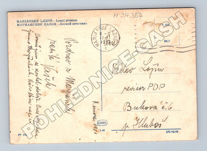 Pohlednice Mariánské Lázně Lesní pramen 1940 (M34354)