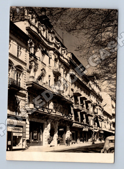 Pohlednice Mariánské Lázně Polonia a ubytovna Tolstoj 1938 (M34356)