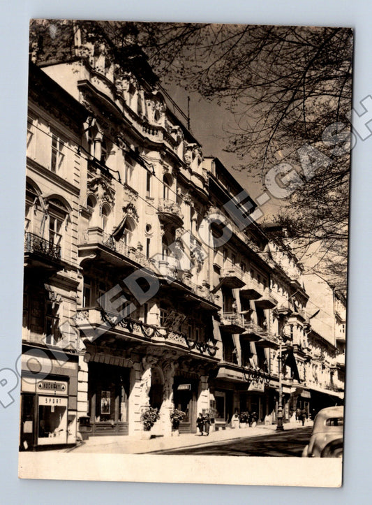 Pohlednice Mariánské Lázně Polonia a ubytovna Tolstoj 1938 (M34356)