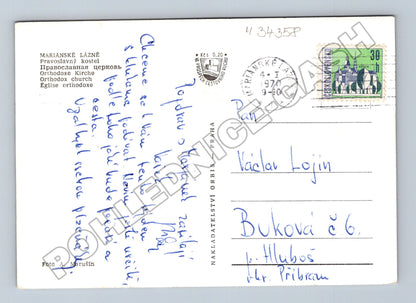 Pohlednice Mariánské Lázně Pravoslavný kostel 1970 (M34358)