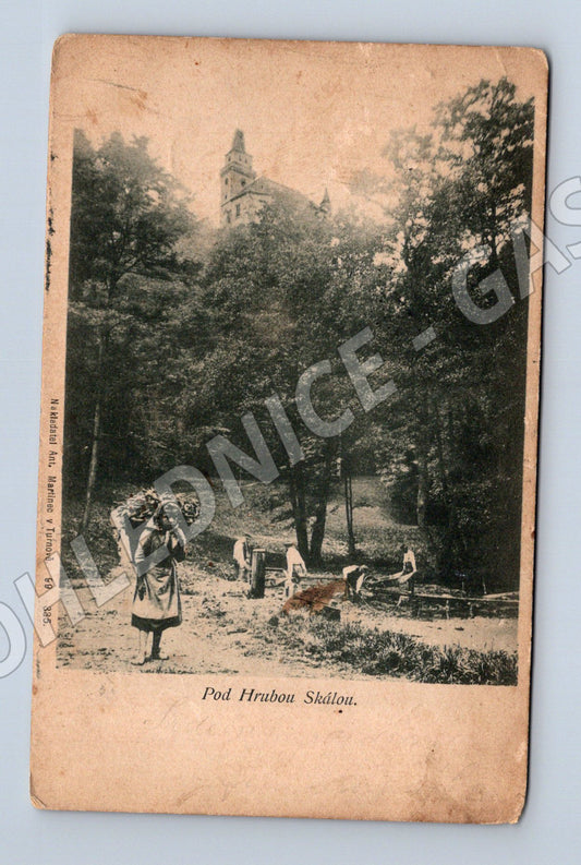 Pohlednice Hrubá Skála hradní motiv (M3436)