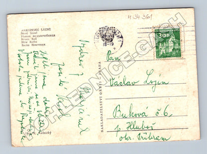 Pohlednice Mariánské Lázně Nová vodoléčebna 1939 (M34361)