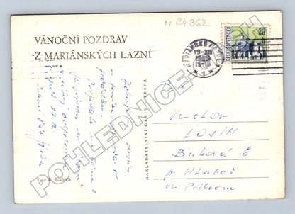 Pohlednice Mariánské Lázně Vánoční pozdrav 1969 (M34362)