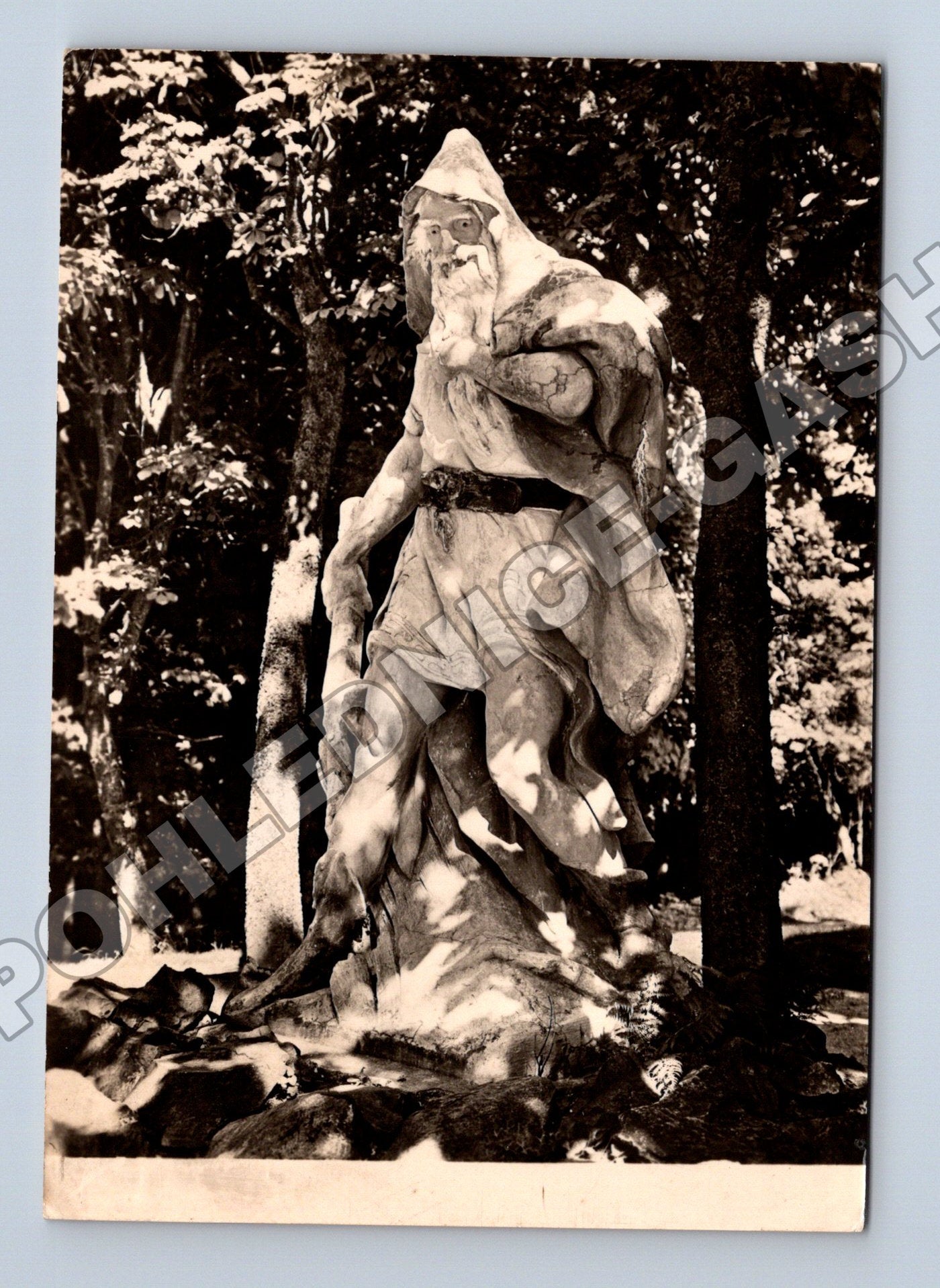 Pohlednice Mariánské Lázně socha Krákonos 1952 (M34363)
