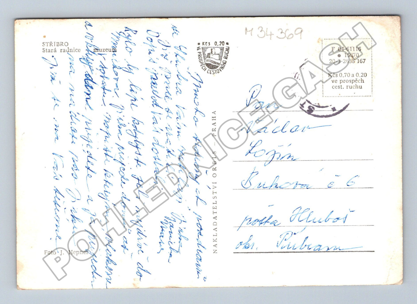 Pohlednice Stříbro Stará radnice 1953 (M34369)