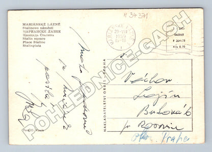 Pohlednice Mariánské Lázně Stallinovo náměstí 1959 (M34371)
