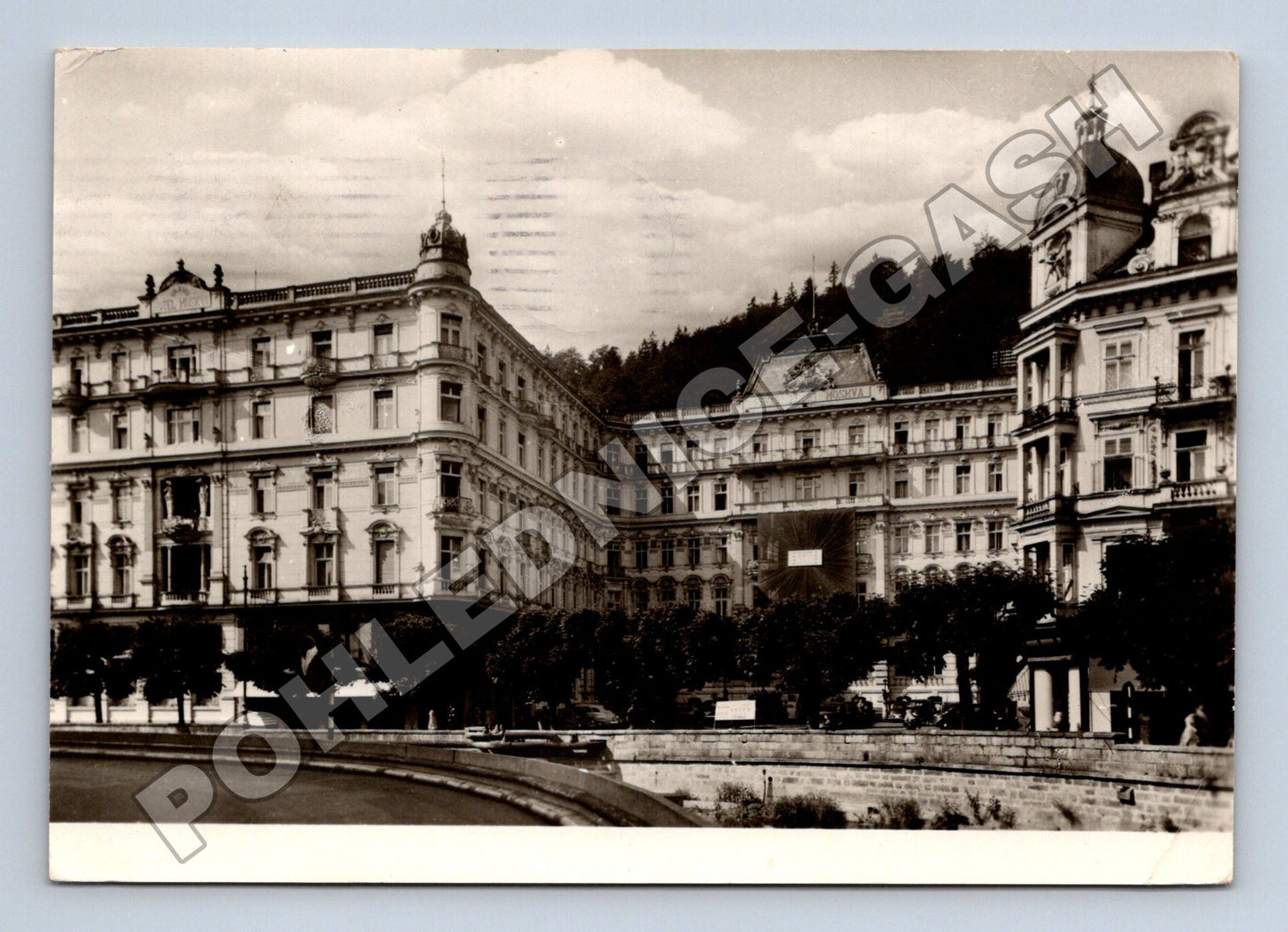 Pohlednice Karlovy Vary Hotel Moskva 1956 (M34377)