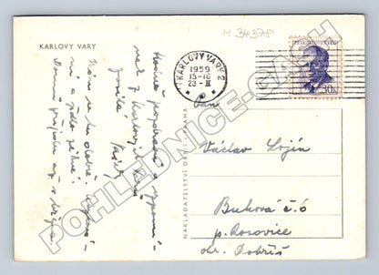 Pohlednice Karlovy Vary panorama 1959 (M34378)