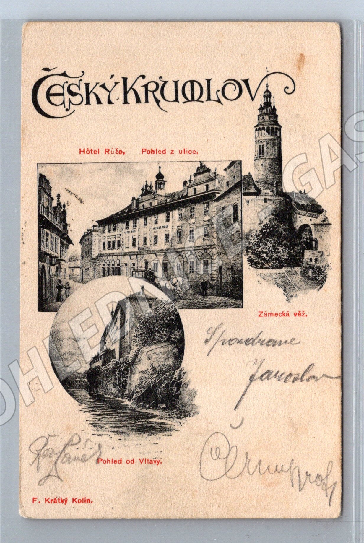 Pohlednice Český Krumlov zámek a město (M3438)