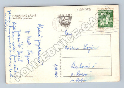 Pohlednice Mariánské Lázně Rudolfův pramen 1960 (M34385)