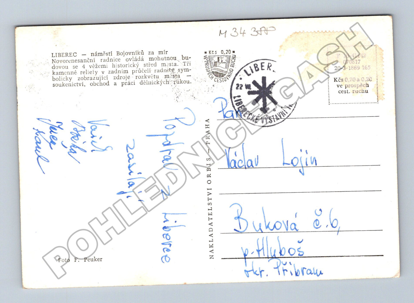 Pohlednice Liberec Novorenesanční radnice 1959 (M34388)