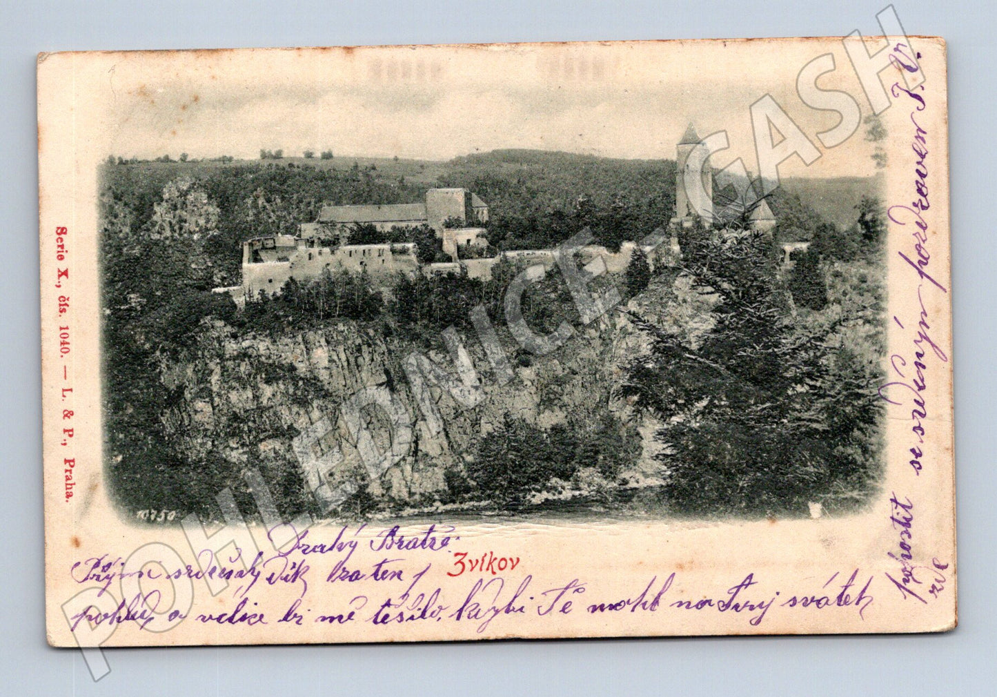 Pohlednice Zvíkov plastický motiv (M3439)