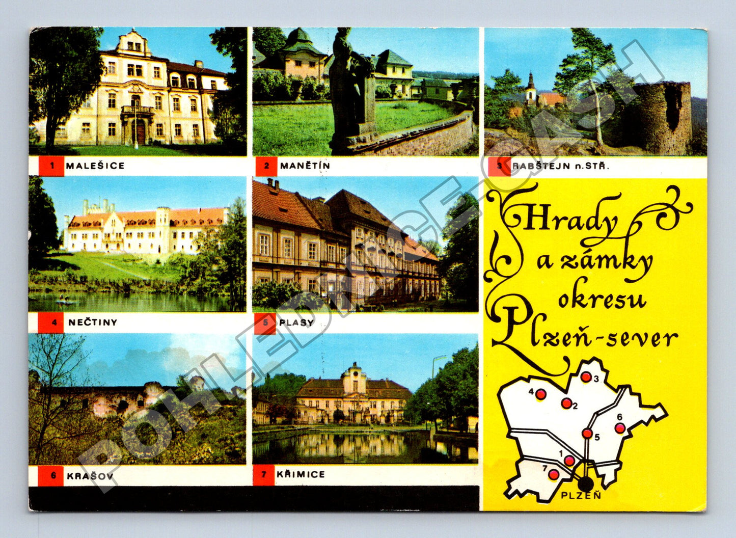 Pohlednice Hrady a zámky Plzeň-sever 1977 (M34390)