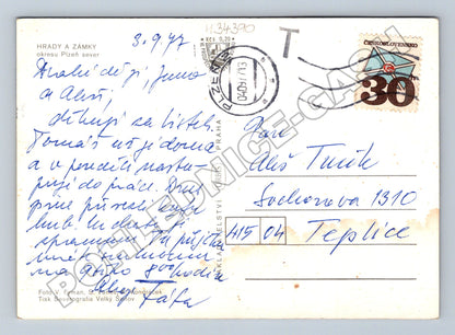 Pohlednice Hrady a zámky Plzeň-sever 1977 (M34390)