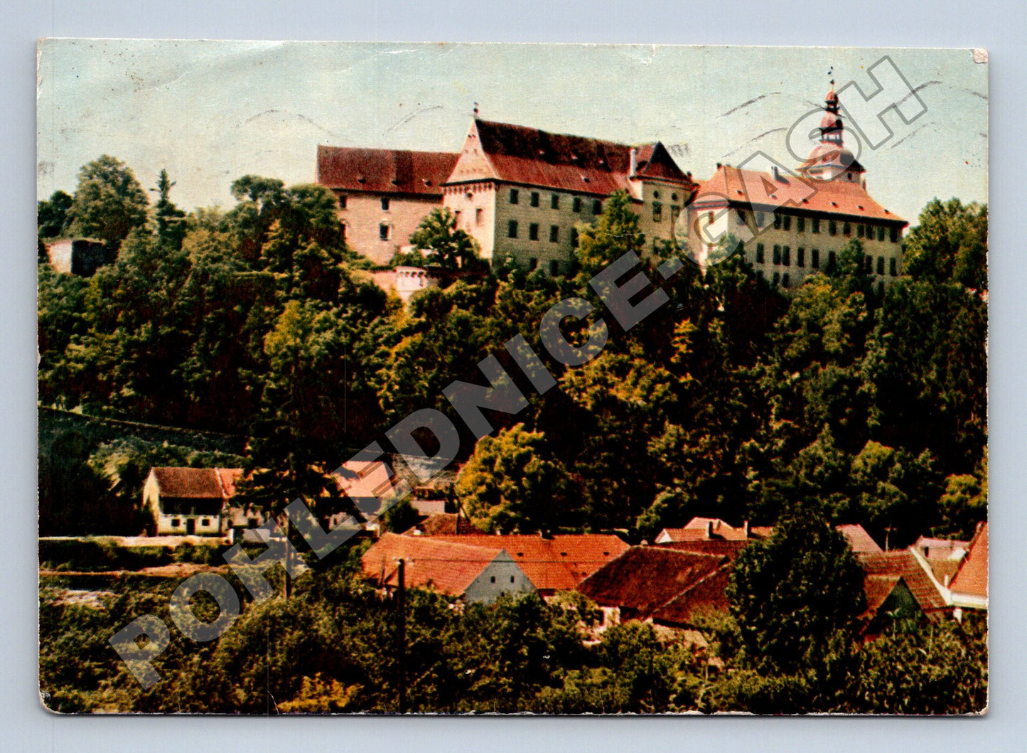 Pohlednice Bechyně zámek a obec 1962 (M34394)