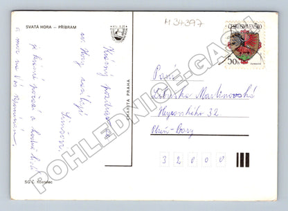 Pohlednice Příbram Svatá Hora multiobrázek 1976 (M34397)