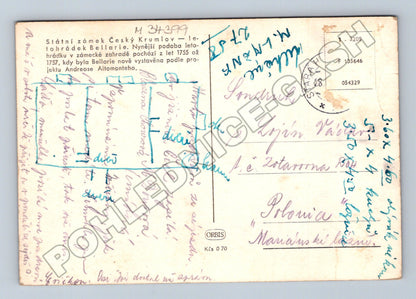 Pohlednice Český Krumlov zámek Bellarie 1928 (M34399)