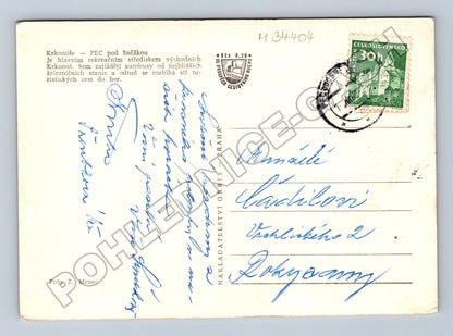 Pohlednice Pec pod Sněžkou Krkonoše 1954 (M34404)
