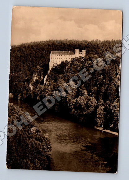 Pohlednice Orlík zámek celkový pohled 1935 (M34405)