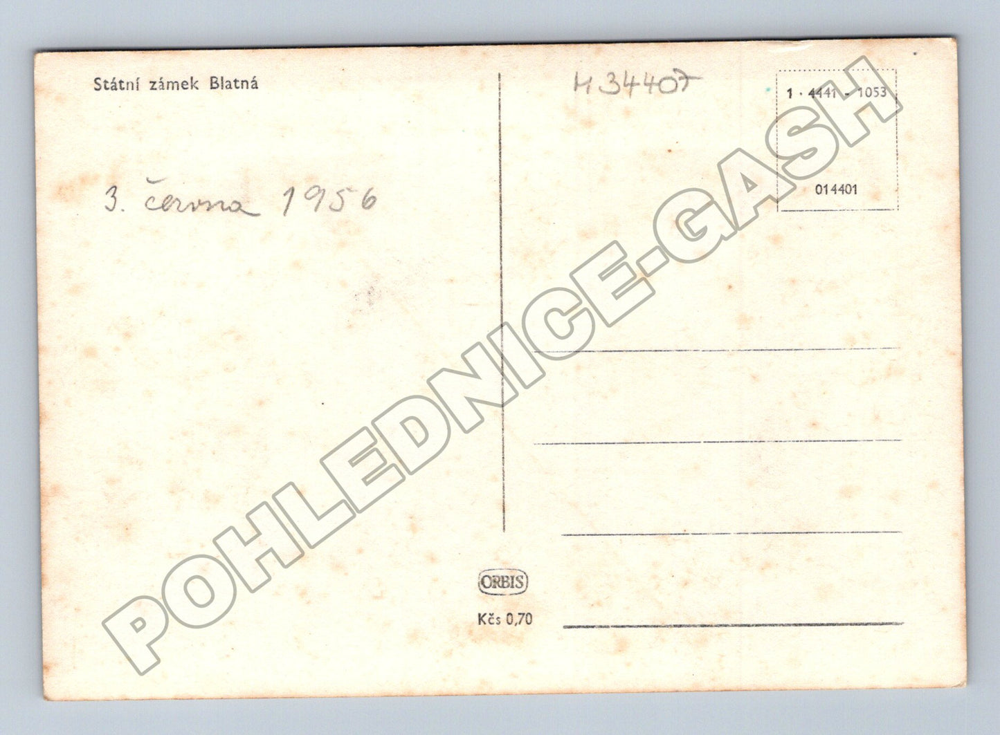 Pohlednice Blatná zámek 1956 (M34407)