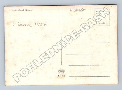 Pohlednice Blatná zámek 1956 (M34407)