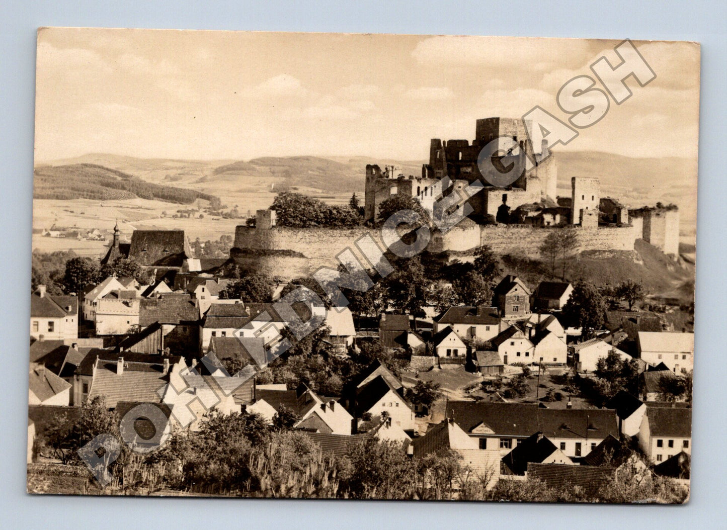 Pohlednice Hrad Rabí a podhradí 1956 (M34414)