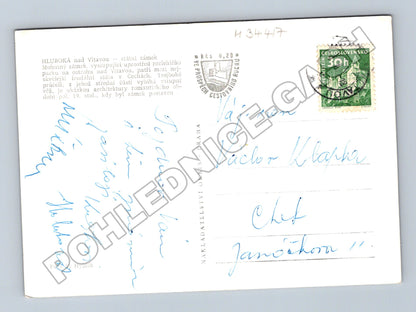Pohlednice Hluboká nad Vltavou zámek kolem 1956 (M34417)