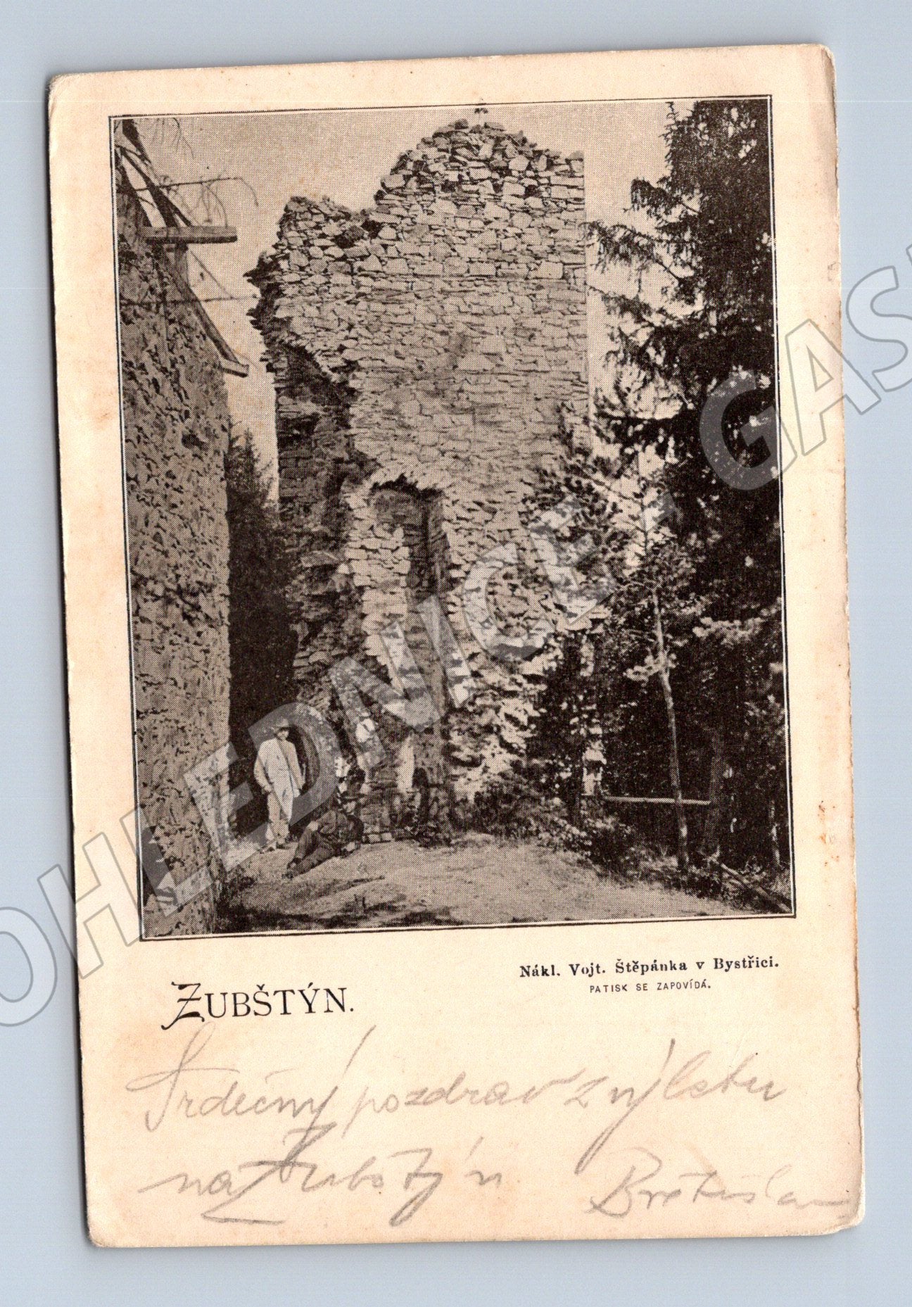 Pohlednice Žubštejn hrad 1902 (M3442)