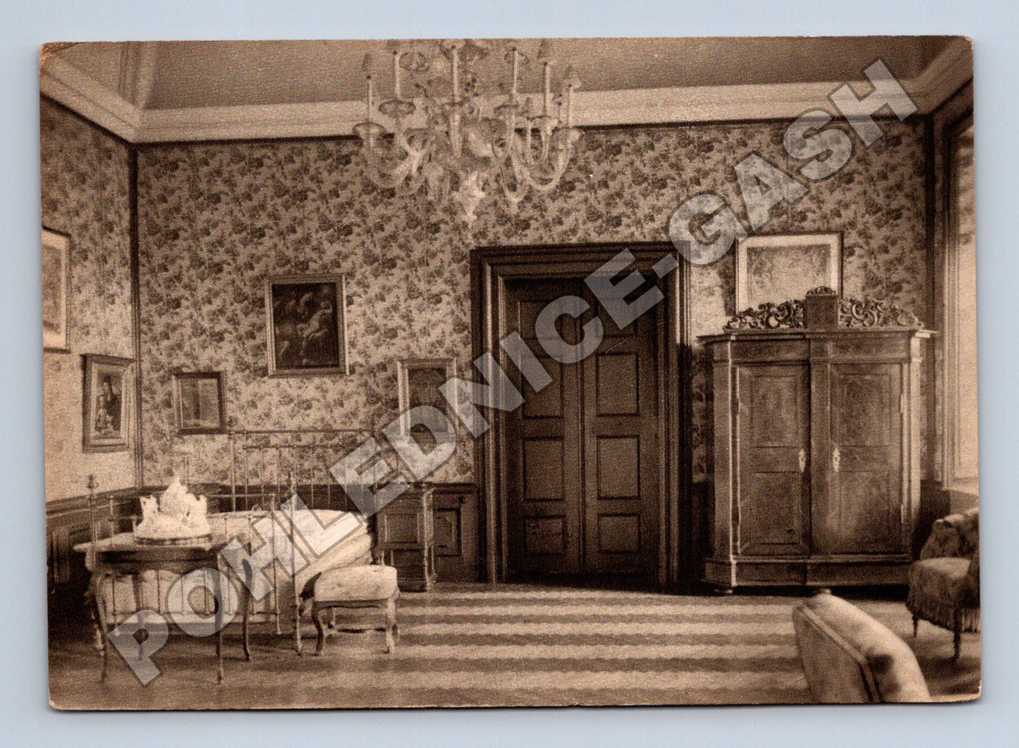 Pohlednice Konopiště ložnice zámku (M34423)