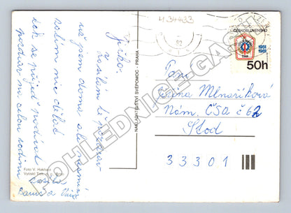 Pohlednice kočka s velkýma žlutýma očima 1982 (M34433)