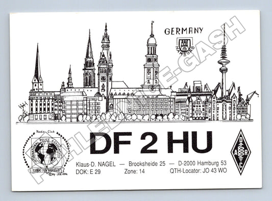 Pohlednice Německo Hamburg amatérské rádio 1991 (M34442)