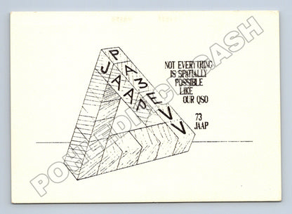 Pohlednice Holandsko Penroseův trojúhelník QSL 1991 (M34444)