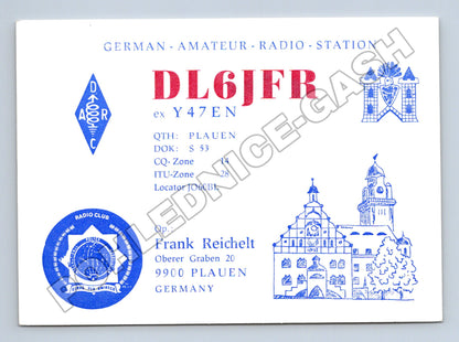 Pohlednice Německo amatérská radiostanice QSL karta 1992 (M34449)