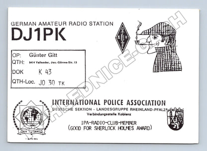 Pohlednice Německo QSL radio Sherlock Holmes 1993 (M34455)