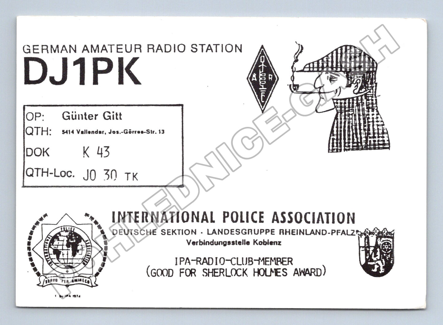 Pohlednice Německo radioamatérská QSL karta IPA 1993 (M34456)