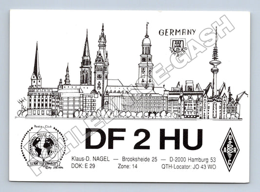 Pohlednice Německo Hamburg QSL karta 1993 (M34463)