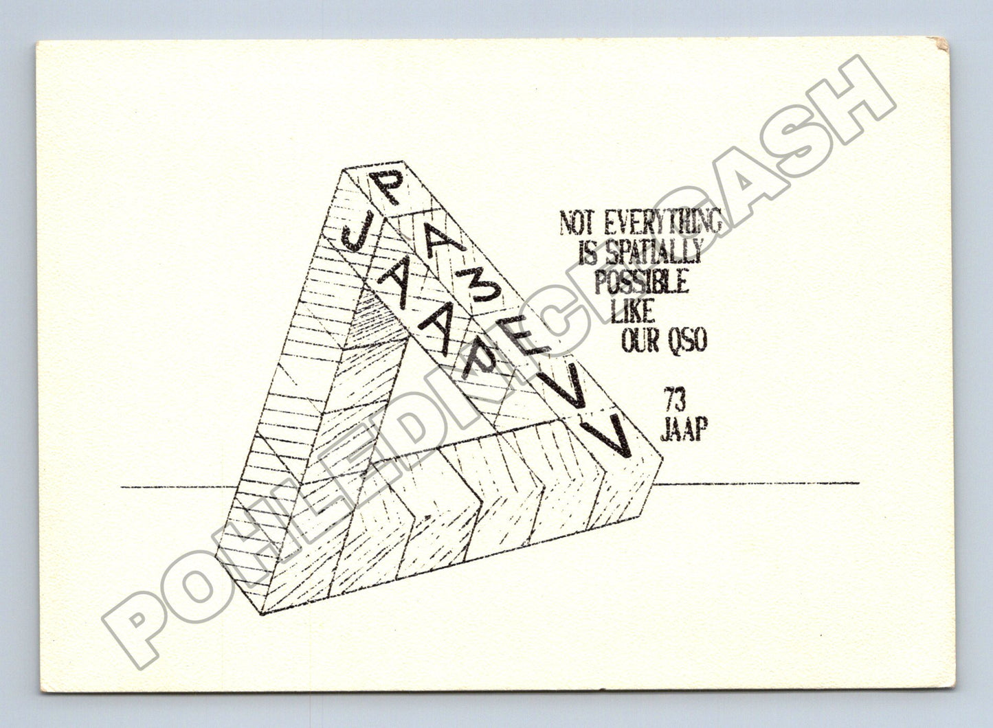 Pohlednice Nizozemsko QSL Jaap PA3EVV 1991 (M34465)