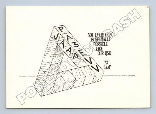 Pohlednice Nizozemsko QSL Jaap PA3EVV 1991 (M34465)