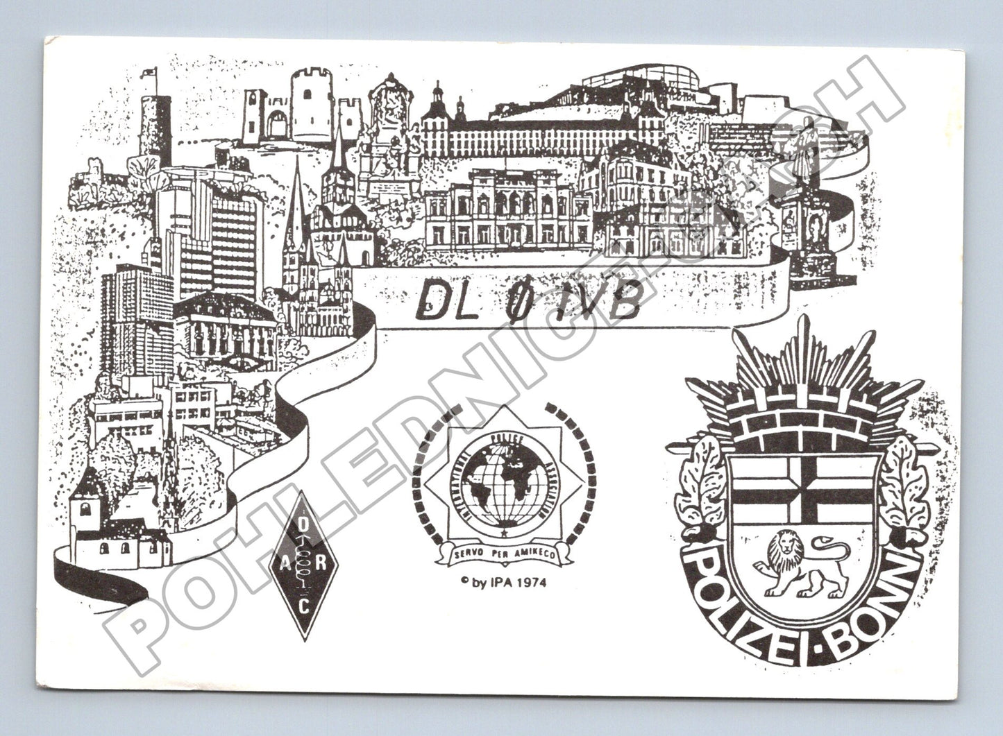 Pohlednice Německo Bonn QSL radiostanice 1991 (M34469)