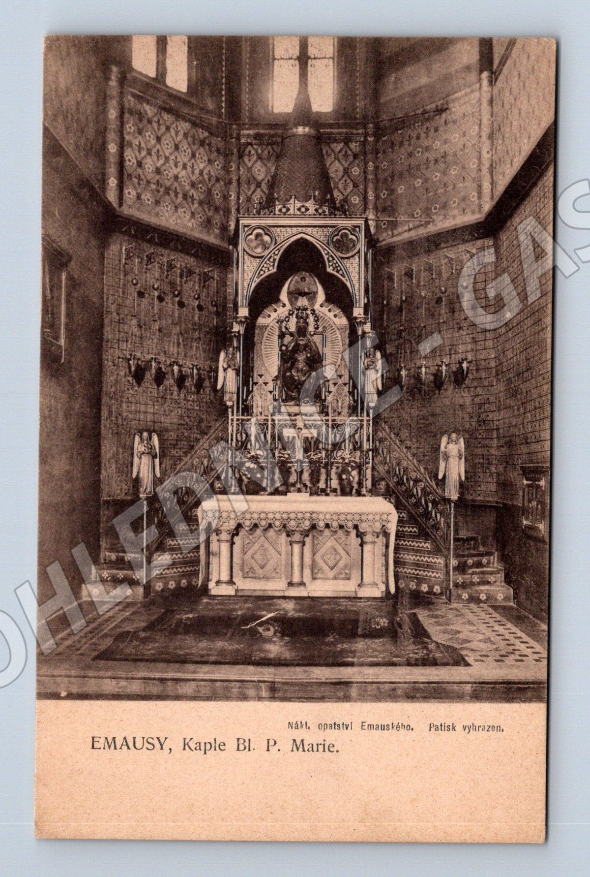 Pohlednice Praha Emauzy kaple (M3447)