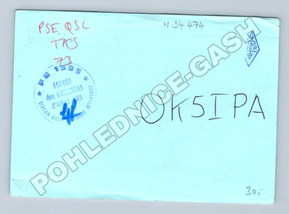Pohlednice Francie QSL karta letadlo F11 Grumman 1991 (M34474)