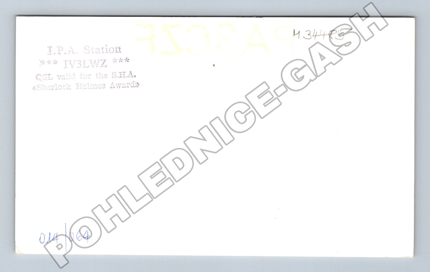 Pohlednice Itálie QSL karta radioamatér IV3LWZ 1993 (M34485)