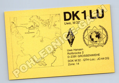 Pohlednice Německo QSL karta radioamatér Grossenwiehe 1991 (M34486)