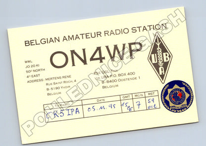 Pohlednice Belgie ON4WP QSL karta 1995 (M34492)